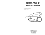 Euro-Pro Pressure Washer VPW39 User manual