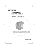 Hitachi Koki USA Portable Radio UR 18DSL2 User manual