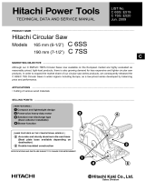 Hitachi Saw C 6SS User manual