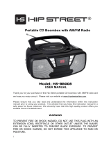 Hip Street Portable Radio HS-BB008 User manual
