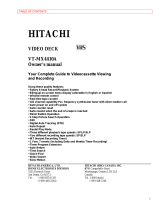 Hitachi VCR VT-MX4410A User manual