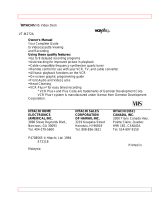 Hitachi Portable DVD Player VT-M272A User manual