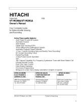 Hitachi VT-M190A User manual