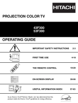 Hitachi Projection Television 43F300 User manual