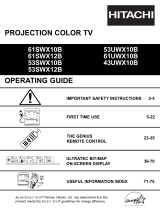 Hitachi 53SWX10B User manual