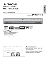 Hitachi DVD Recorder DV-RX7000E User manual