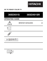 Hitachi CRT Television 36SDX01SR User manual