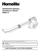 Homelite Blower ZR08110 User manual