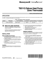 Honeywell DELUXEHEATPUMP T8511G User manual