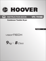 Hoover Clothes Dryer VTC 791NB User manual