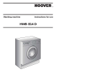 Hoover Washer HWB814D User manual