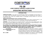 Fortress Technologies Automobile Alarm FS-30 User manual