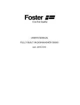 Foster Dishwasher S4000 User manual