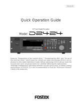 Fostex D2424LV MKII User manual