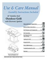 Frigidaire Gas Grill 26" Stainless Steel Outdoor Grill User manual