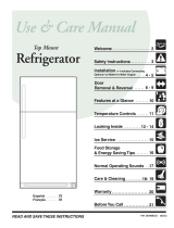 Frigidaire Refrigerator 240400102 User manual