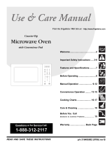 Frigidaire Microwave Oven 316495002 User manual