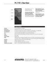Algoma Hardwoods Door PC-7 FD User manual