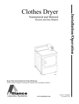 Alliance Laundry Systems Clothes Dryer D677I User manual