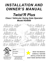 Allstar Products Group Automobile Accessories Twist'R Plus Class I Vehicular Swing Gate Operator User manual