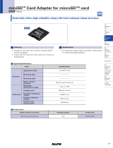 Alps Electric miniSD SCHF Series User manual