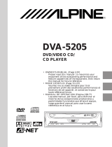 Alpine DVD Player DVA-5205 User manual