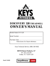 Keys Fitness Discovery 320 Treadmill DCV320 User manual