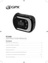 GPX Clock Radio R308B User manual