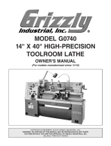 Grizzly Lathe G0740 User manual