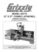 Grizzly Lathe 60773 User manual