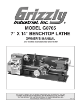 Grizzly Lathe G0765 User manual