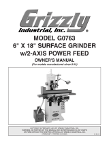 Grizzly Planer G0763 User manual