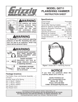 Grizzly G0711 User manual