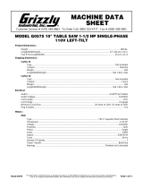 Grizzly G0575 User manual