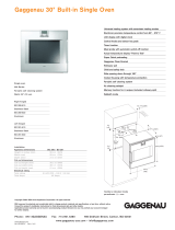 Gaggenau Oven Built-in Single Oven User manual