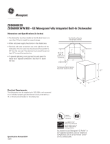 GE Monogram Dishwasher ZBD6800KWW User manual