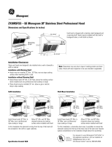 GE Monogram Ventilation Hood ZV30RSFSS User manual
