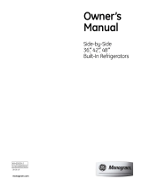 GE Monogram Refrigerator Side-by-Side Built-In Refrigerators User manual