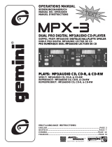 Gemini CD Player MPX-3 User manual