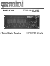 Gemini Stereo Equalizer PDM-3004 User manual