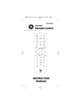 GE Universal Remote RM91902 User manual