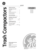 GE Trash Compactor GCG1540 User manual