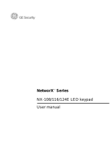 GE Home Security System NX-108/116/124E User manual