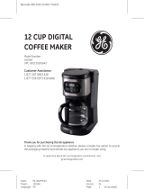 GE Coffeemaker 169182 User manual
