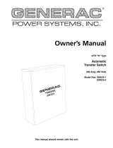 Generac Power Systems Switch 004635-2 User manual