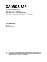 Gigabyte Computer Hardware GA-M52S-S3P User manual