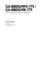 Gigabyte GA-8I865GMK-775 User manual