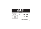Konica Minolta Digital Camera 160 User manual
