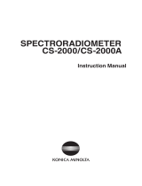 Konica Minolta CS-2000 User manual