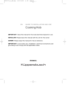 Kuppersbusch USA Cooktop EKI956UL User manual